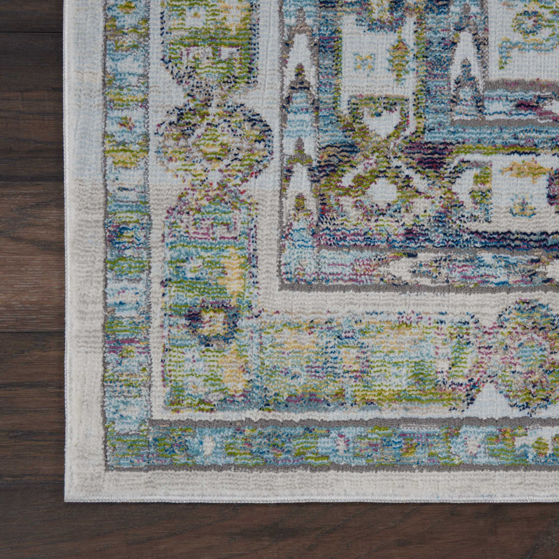 Bungalow Rose Burnie Blue/Green/Ivory Rug & Reviews Wayfair